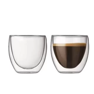 קניה - זוג כוסות אספרסו 100 מ”ל למשקה חם.
זכוכית בורוסיליקט עמידה לחום גבוה.
דופן כפולה לבידוד ושמירה על החום.
