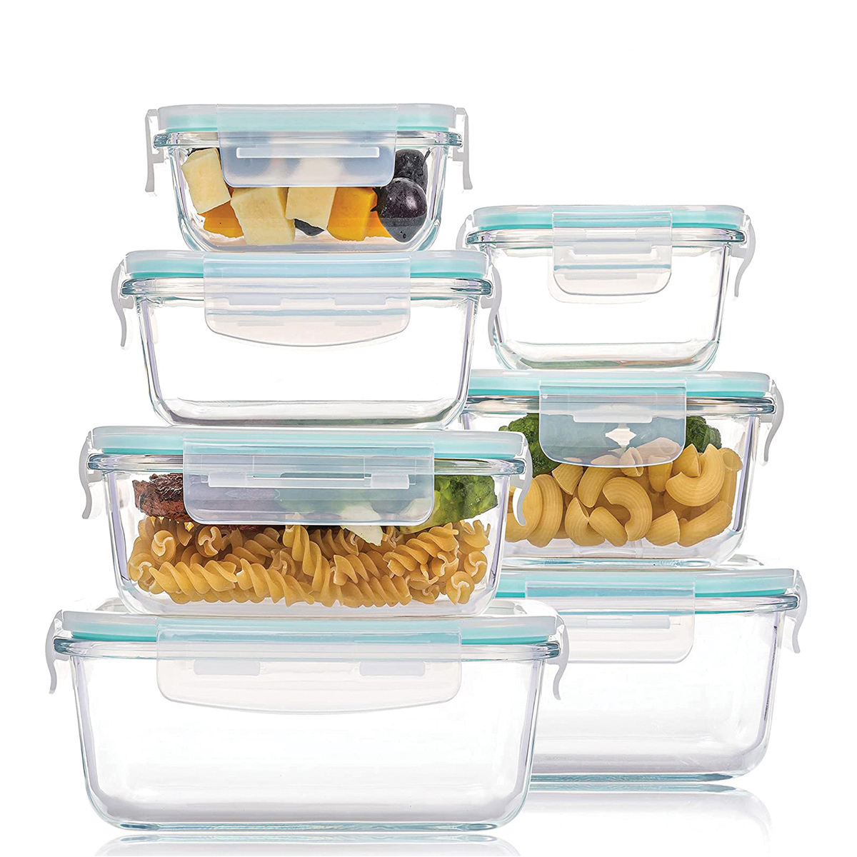 סט של 7 קופסת זכוכית לאחסון והגשה
מכסה עם פתח לאדים וסגירת ואקום.
מתאים לתנור, מיקרו ומקפיא.
זכוכית מחוסמת.
מתאים לשטיפה במדיח.
4 קופסאות מלבניות בנפח: 410 מ”ל, 680 מ”ל, 1,040 מ”ל, 1,520 מ”ל.
3 קופסאות מרובעות בנפח: 380 מ”ל, 520 מ”ל, 800 מ”ל.
