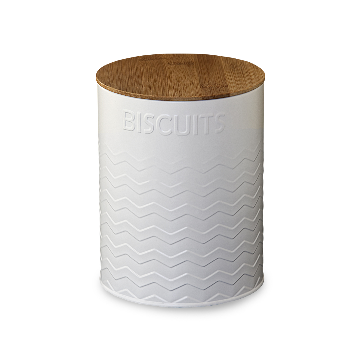 בראוניז - קופסת מתכת עבה לביסקוויטים, 17.5x13.5Ø ס”מ. 
ציפוי פנימי מתאים למזון.
מכסה במבוק עם סגירת סיליקון למניעת לחות.