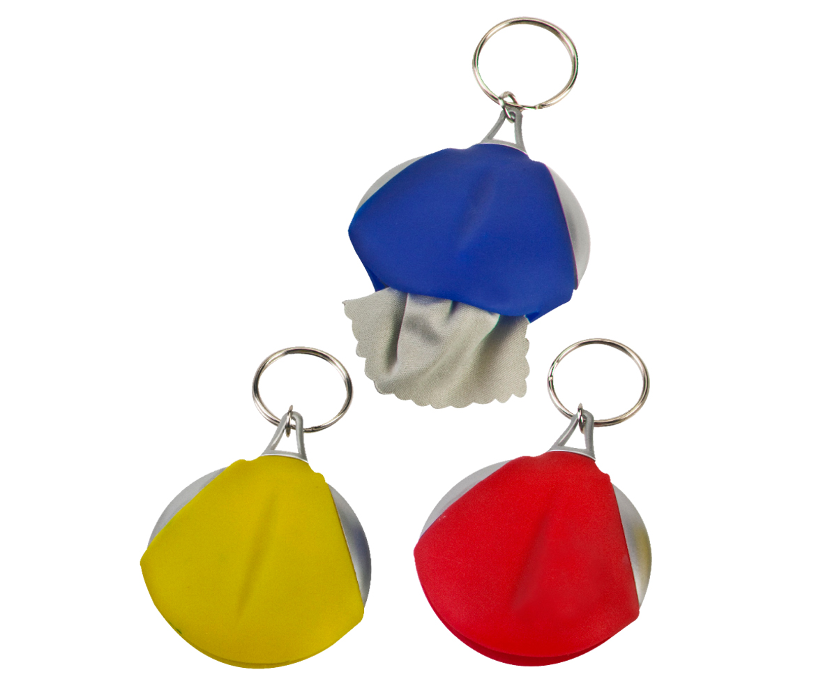 מקסימוס - מחזיק מפתחות עם נרתיק ומטלית לניקוי משקפיים ומסך מחשב.
