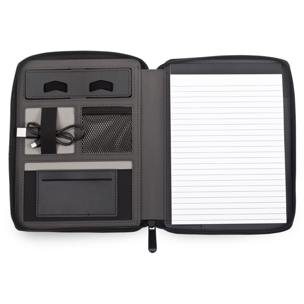 מטיס - מכתביה בגודל A5 עם מטען אלחוטי. 
מטען אלחוטי ומטען עם כבל למכשירים תואמים.
סוללה ניידת של 4,000mAh. 
ניתן להעמיד את הטלפון לתצוגה.
כבל טעינה.