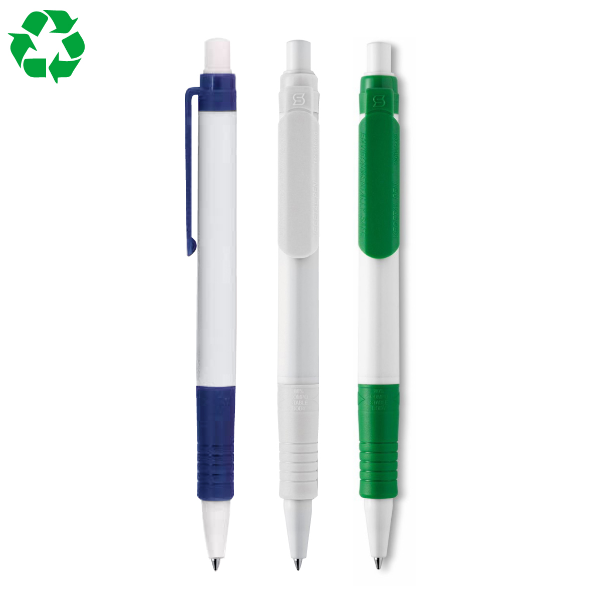 סקויה - עט כדורי למיחזור, ידידותי לסביבה. 
עשוי מ-PLA,תירס וקני סוכר. ניתן למחזור ב-100%. לשמירה על איכות הסביבה. 
תוצרת איטליה.