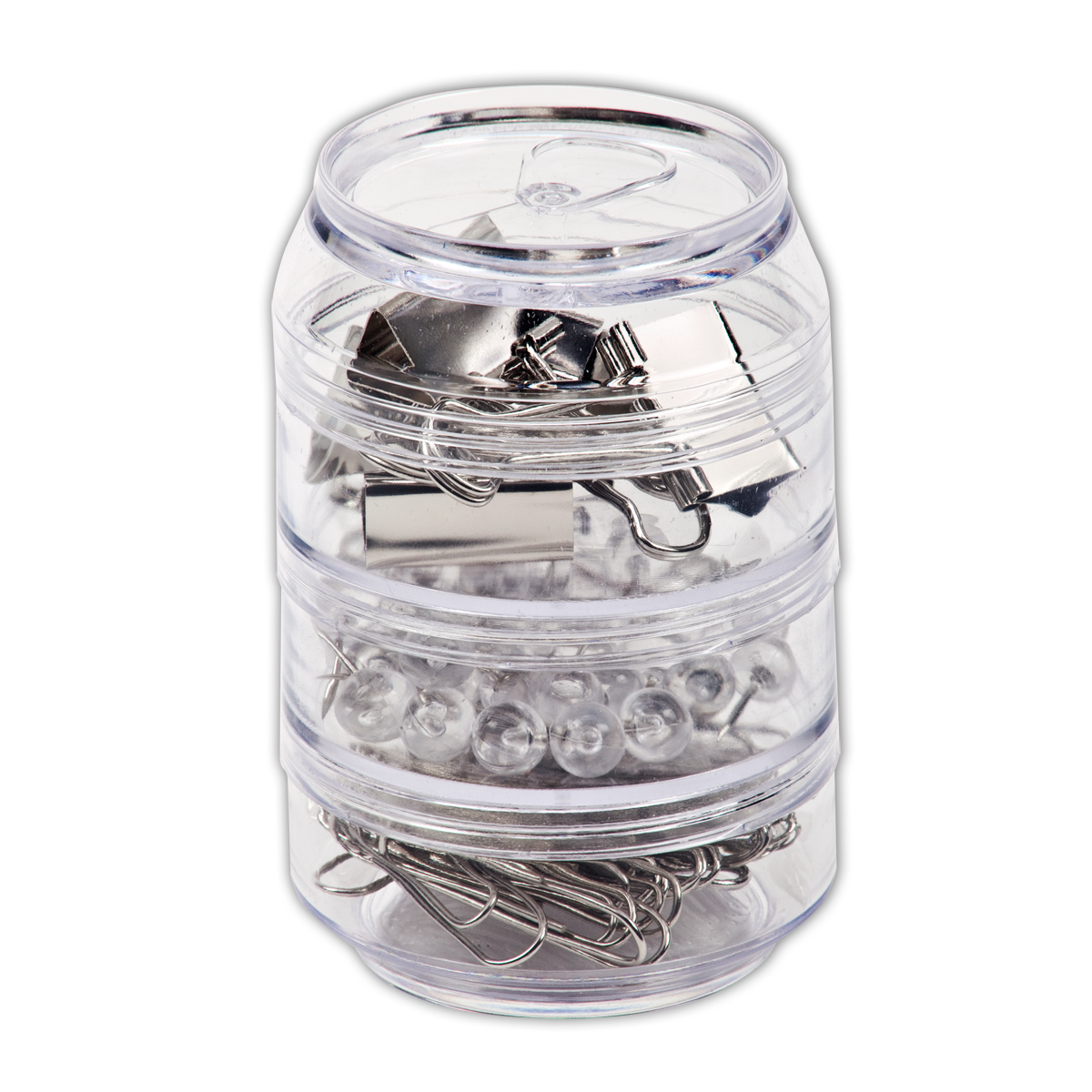 גליל - מארז קליפסים, מהדקים. 
קליפסים מתכת צבעוניים 25 מ