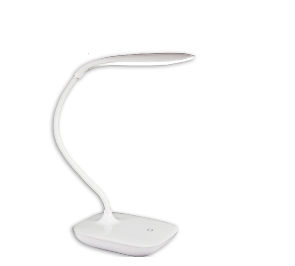 ספוטיק - מנורת שולחן מעוצבת בקו נקי ומודרני. 
3 מצבי עוצמת אור עם מפסק מגע.
תאורת LED נעימה לעיניים. 
מוט גמיש לכיוון גובה התאורה. 
סוללה נטענת באמצעות חיבור USB. 
כבל טעינה באורך 100 ס