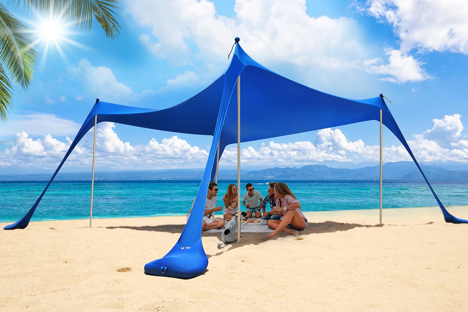 קליסטו - אוהל /גזיבו צליה. 172.5x230x230 ס”מ.
אוהל משפחתי 4+ 
4 עמודי תמיכה לשימוש כגזיבו.
ניתן להשתמש רק ב-2 מוטות ולהפוך לאוהל צל.
הגנה מקרינת השמש.
קל להקמה ופרוק. 
4 עוגני חול.
4 לולאות ליתדות.
בד אלסטי דוחה חול.