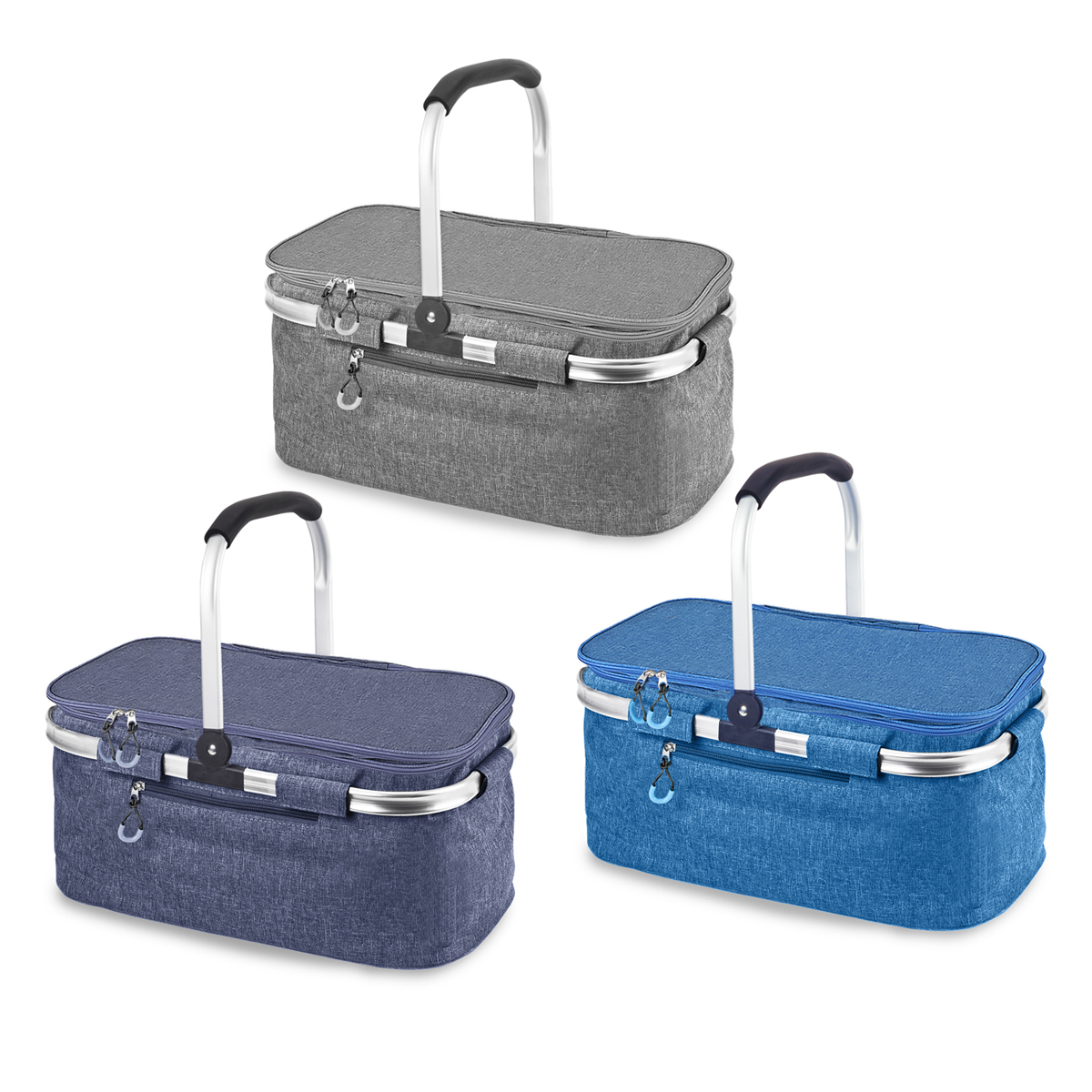 לינדן - סל צידנית מתקפל עם כיסוי 48x28x28 ס