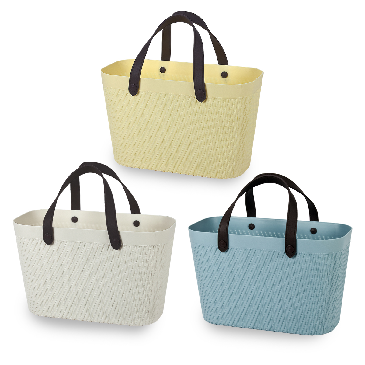 BELLA - סל קניות עם ידיות נשיאה. 
עשוי מחומר איכותי במרקם קלוע אלגנטי וידיות נשיאה עבות.  משלב סטייל נוחות ופרקטיות.