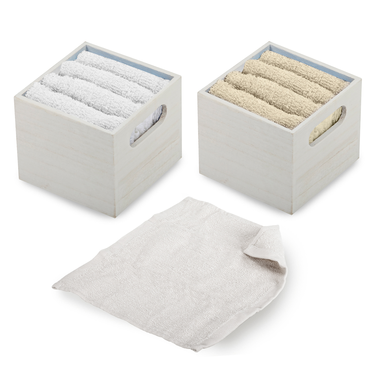 וולור - סט 4 מגבות ידיים. מגבת עשויה מ 100% כותנה. 
מידות מוצר : מגבת – 25×25 ס”מ.  
מארז – 11x9.5x11 ס”מ.