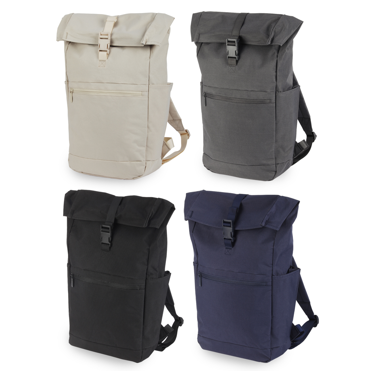 טורינו - תיק גב אופנתי למחשב, 12x60x27 ס”מ.  
בד 2-Tone ממוחזר RPET לשמירה על לאיכות הסביבה.
עשוי מ-30 בקבוקי ליטר וחצי משומשים.
כיס קידמי עם רוכסן.
כיס מרכזי גדול. 
סגירה בקיפול ואבזם.
כיס צד נסתר שמאפשר גישה לכיס המרכזי עם רוכסן.
כיס צד מרופד למחשב נייד 