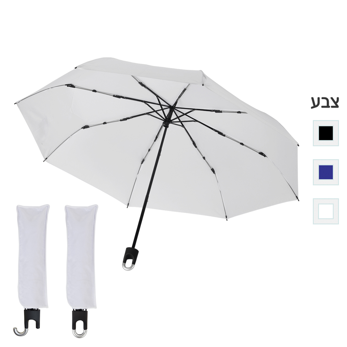 פלטינג - מטריה מתקפלת ל- 3 חלקים.
גודל “21.
8 צלעות.
מוט וצלעות מפיברגלס.
ידית אחיזה מגומי עם תופסן מוכסף.
פתיחה וסגירה ידנית.
המנגנון עשוי פיברגלס עמיד לרוחות חזקות.
תפירה כפולה של כל צלע.
בד פונג’י, חומר מיוחד שדוחה מים.
שרוול נשיאה מבד תואם.
מידות המוצר: Ø95 ס”מ. 