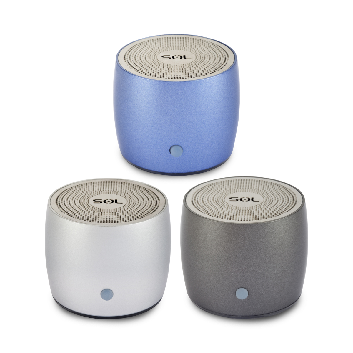 סול - רמקול בלוטוס קטן ועוצמתי Ø4.8x3.8 ס”מ. עוצמת קול 3W.
גוף מתכת. 