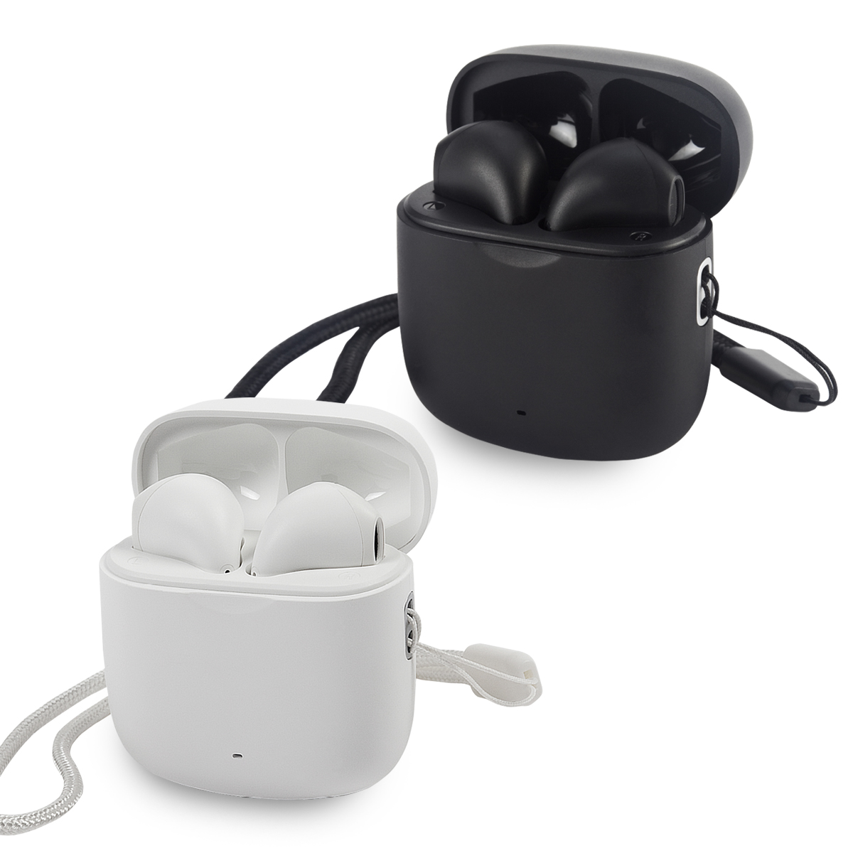 אוזניות אלחוטיות TWS. חיבור Bluetooth גרסה 5.3.
לחצני מגע לתפעול מהיר של האוזניות.
זמן פעולה 5.00 שעות.
כיסוי סיליקון על האוזנייה מבטיח התאמה בפעילות ספורט.
טעינה באמצעות כבל USB-C.