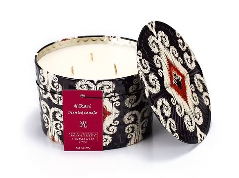 נר ריחני 3 פתיליות בעיצוב וינטג