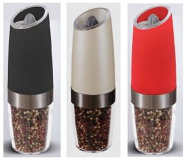 גורס תבלינים חשמלי. 
מתחיל לפעול בהטיית המוצר בזווית של 45 מעלות. 
ניתן לכוון ל 2 רמות גריסה.
מופעל ע