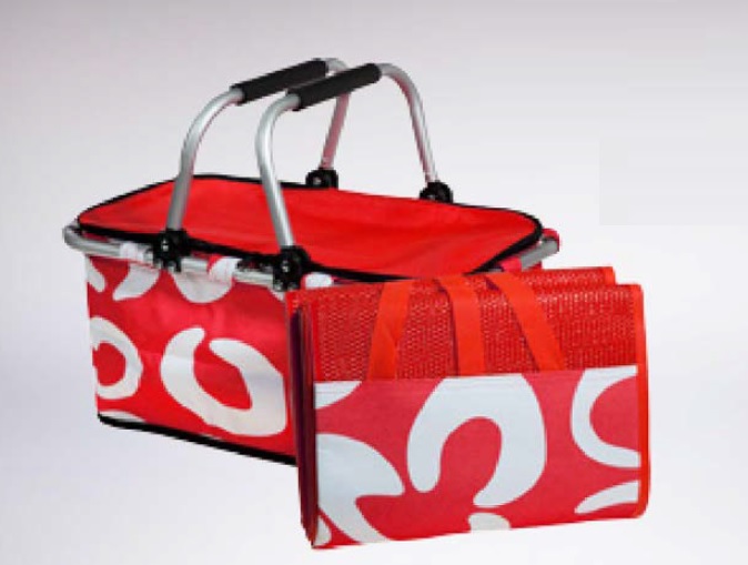 סט תיק צידנית + מחצלת חוף 180x90 ס