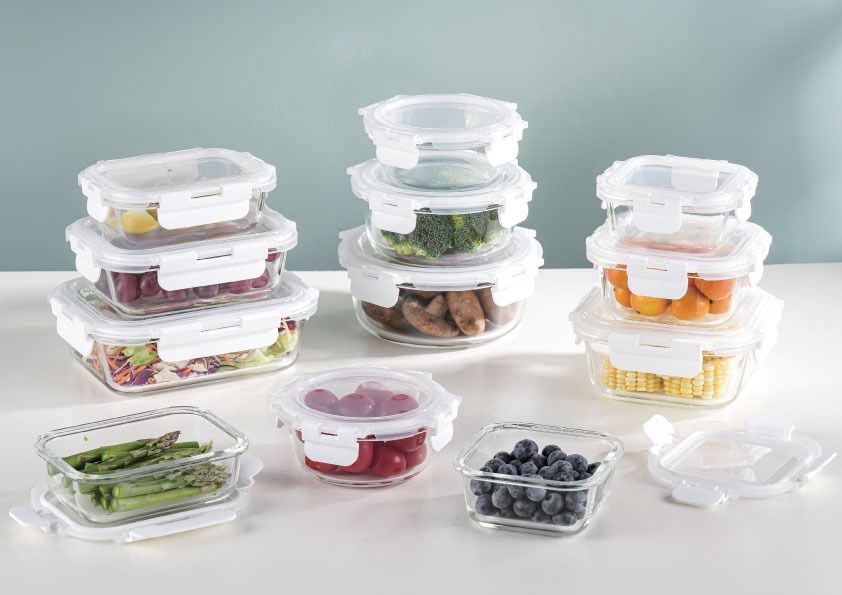 סט קופסאות אחסון מזכוכית 24 חלקים סט 24 חלקים:
12 קופסאות עם 12 מכסים בצורות וגדלים שונים מתאימים להכנת ארוחות, ולכל צרכי אחסון המזון.
הסט כולל:
2 קופסאות מלבניות בנפח-370ML.
קופסא מלבנית בנפח -630ML.
קופסא מלבנית בנפח -1040ML 2.
קופסאות מרובעות בנפח -320ML.
