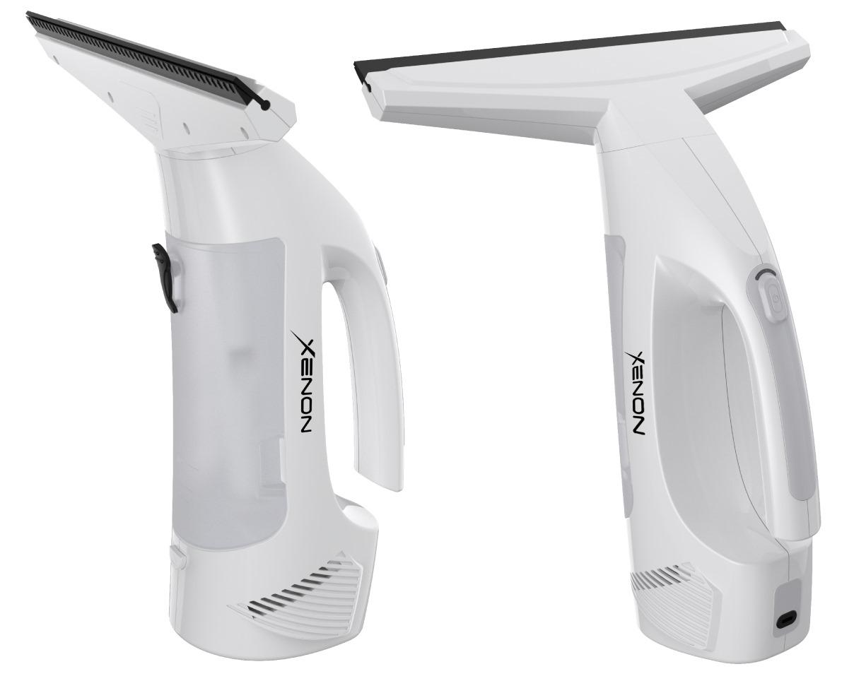 מנקה חלונות נטען עם בקבוק התזה, מוט טלסקופי, 2 מטליות מיקרופייבר עם מתאם וסוללה עוצמתית. 
בקבוק בנפח 100 מ