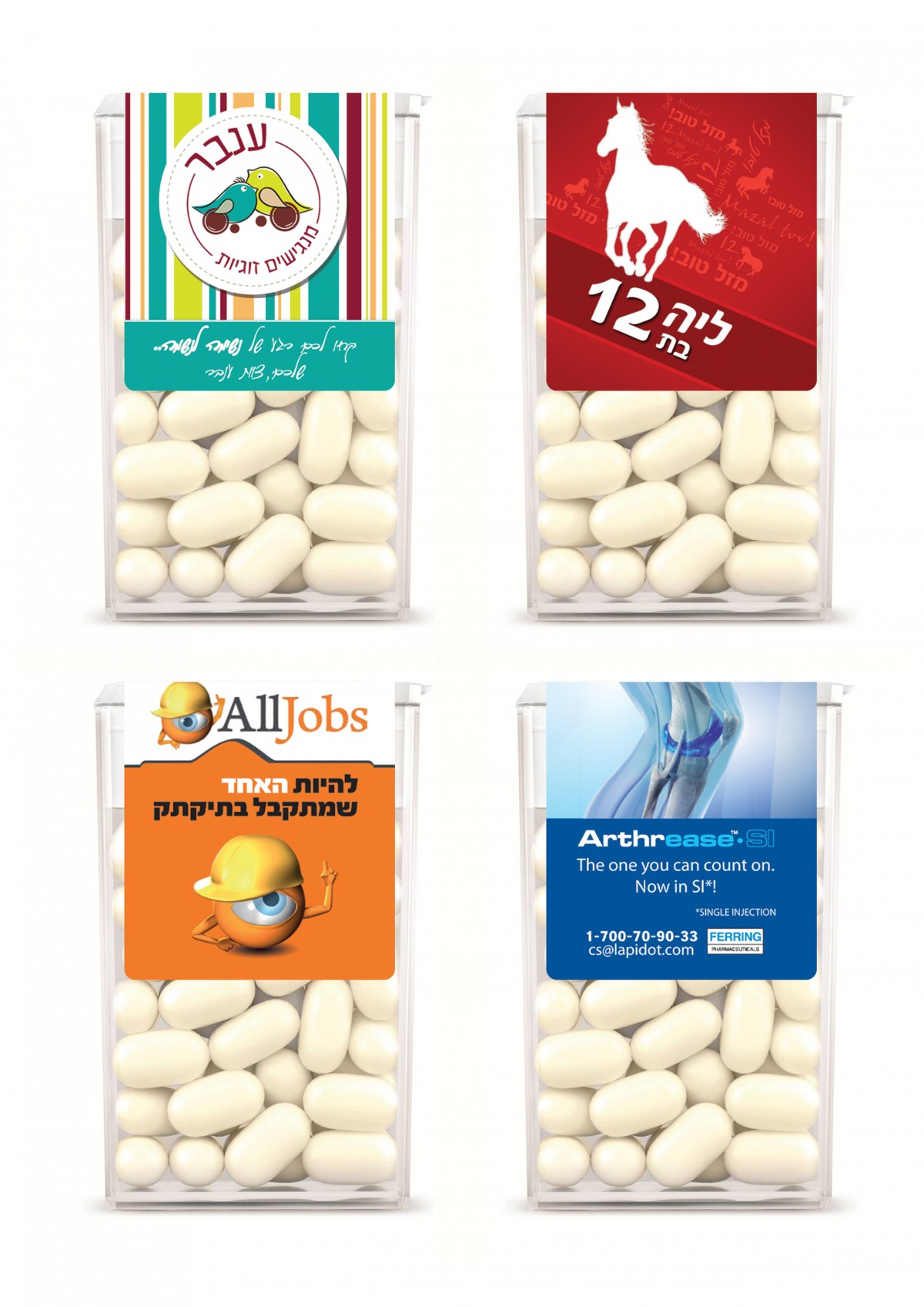 סוכריות טק טיק -  קופסת סוכריות טק טיק, 
מגיעות בטעמים: תות/מנטה/אפרסק/ תפוח ירוק. 
מידות: 3.5x6 ס