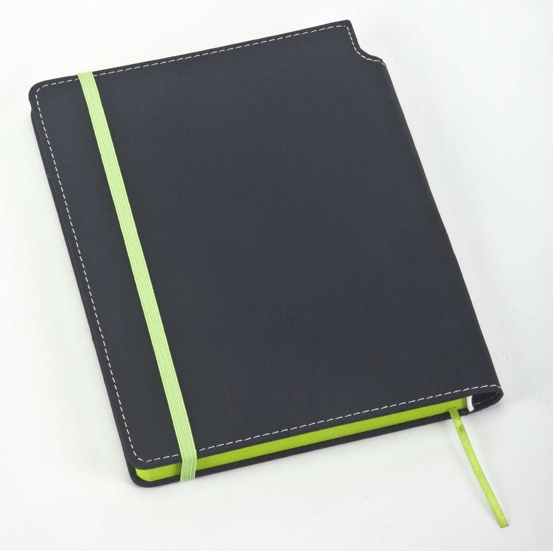 מחברות A5 כריכה קשה PU, עם גומי.  
פתיחה עבריתאנגלית
כריכה PU תרמי 
סגירת גומי 
סימניה
מקום לעט.