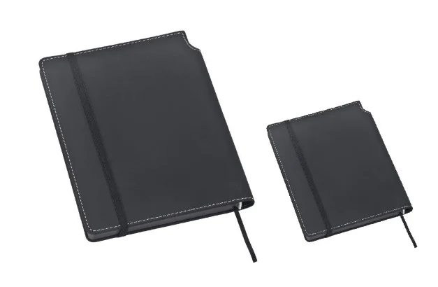 מחברות A6 כריכה קשה PU. 
פתיחה עבריתאנגלית.
כריכה PU תרמי. 
סגירת גומי. 
סימניה.
מקום לעט.