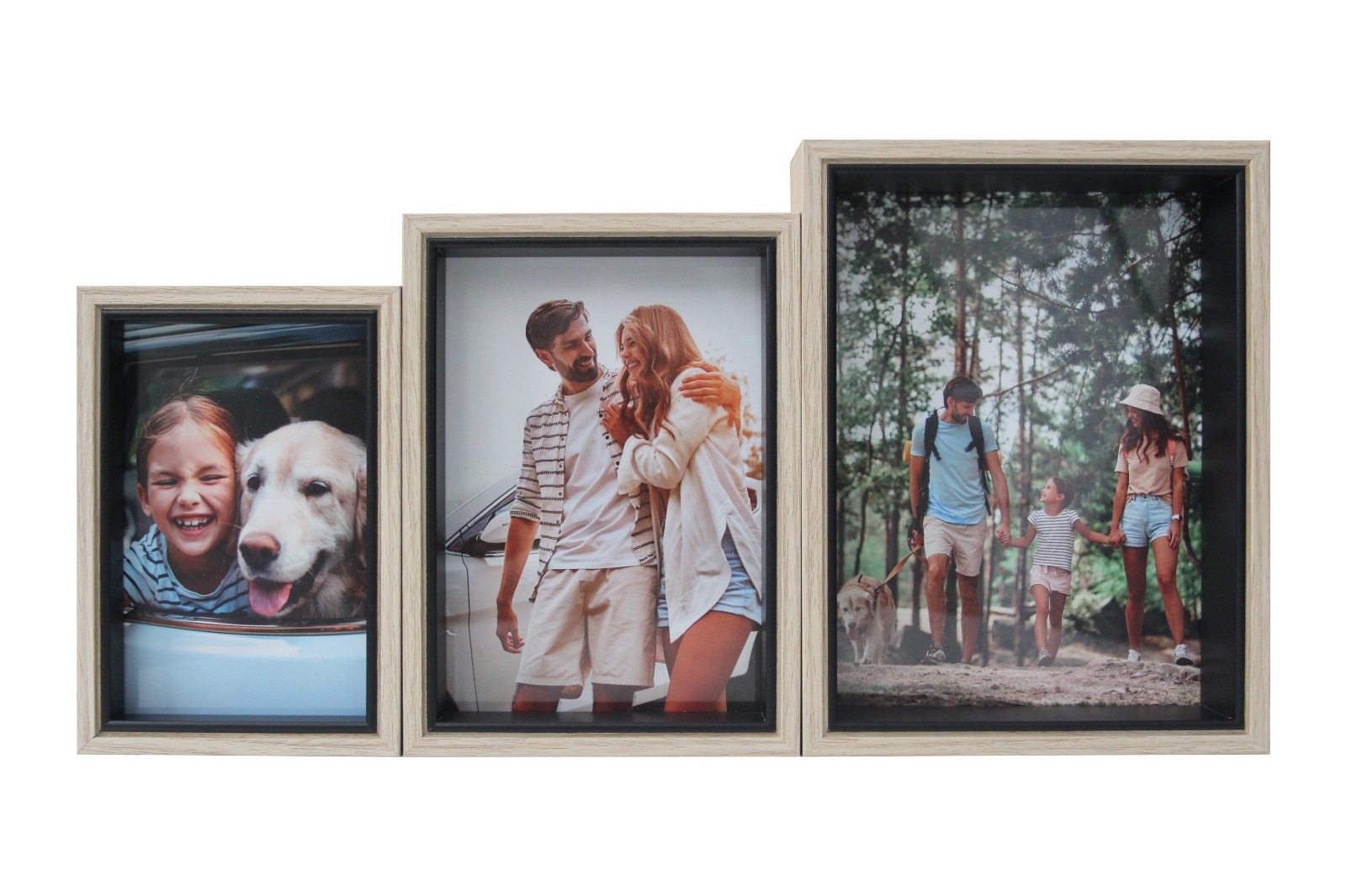 סט מסגרות בבושקה - 3 גדלים של מסגרות: 
מידות: 11.7x16.7 ס