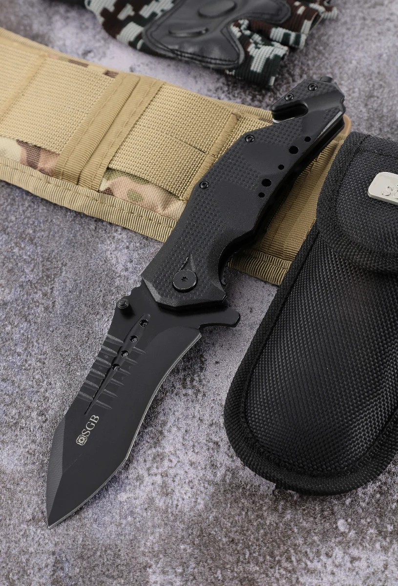 סכין קומנדו SGB - סכין קמפינג מתקפל. 
ידית אלומיניום.
אורך להב 9 ס