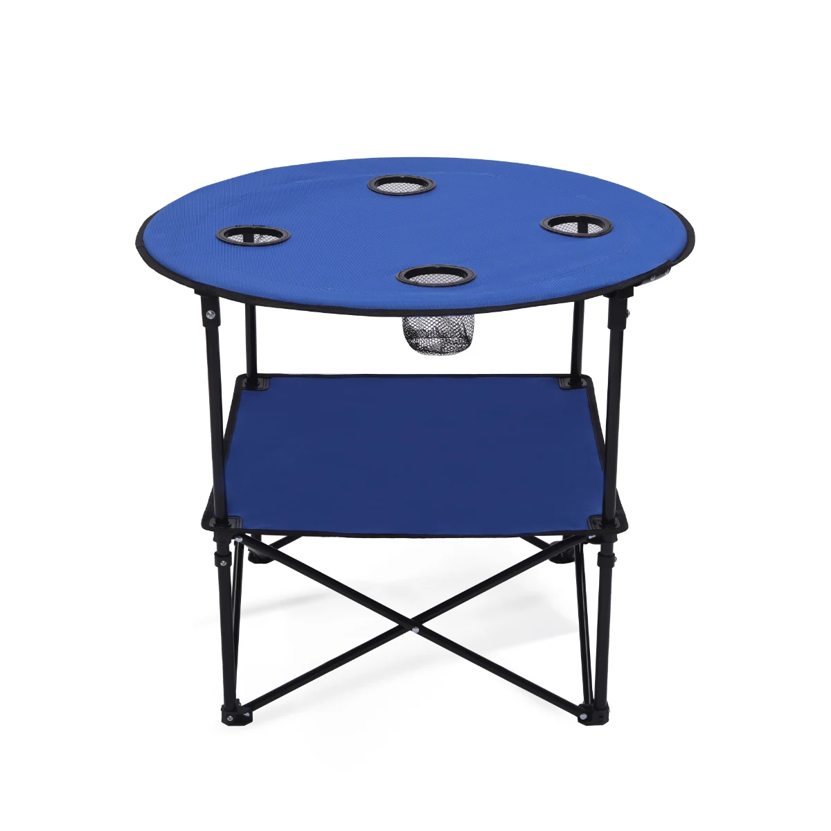 שולחן קמפינג וחוף מתקפל. 
בד אוקספורד 600D.
קל משקל
עם מחזיק כוסות ובקבוקים.
מוטות מתכת מגולוונות.
מידות: קוטר 70 ס