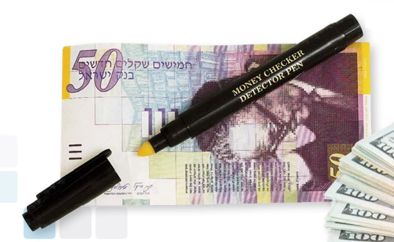 עט לבדיקת שטרות מזוייפים.
MONEY CHECKER  SCHNEIDER