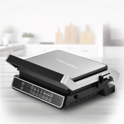 טוסטר לחיצה דיגיטלי בעיצוב יוקרתי להכנת טוסטים, צליית בשרים, דגים ועוד.
גריל חזק ופונקציונלי עם גוף נירוסטה.
פלטות מתפרקות בציפוי נון סטיק מיוחד למניעת הידבקות המזון.
הספק עוצמתי עד 2000W.
כוונון גובה להתאמה לכל סוגי המזון.
נפתח ל180- מעלות לפלטת גריל.
קייימת אופציית נעילה לאחסון נוח.
פאנל טאצ