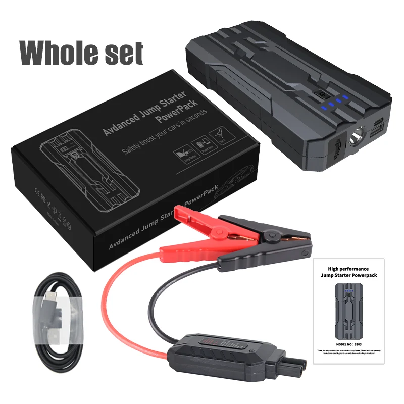 Jump starter - מטען mAh/8000 עוצמתי רב תכליתי. 
מניע רכבים.
עם מצבר 12 V עד 72 אמפר.
נפח סוללה mAh/8000.
Li-Polymer-ליתיום-פולימר,280 גר ,מידות 13x7.5x2 ס
