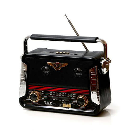 מיוזיק בוקס בעיצוב רטרו.
BT.
רדיו AM/FM.
קורא כרטיסי זכרון.
נטען על ידי חשמל.