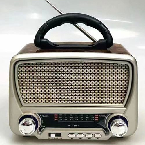 מיוזיק בוקס בעיצוב רטרו.
BT.
רדיו AM/FM.
קורא כרטיסי זכרון.
נטען על ידי חשמל.