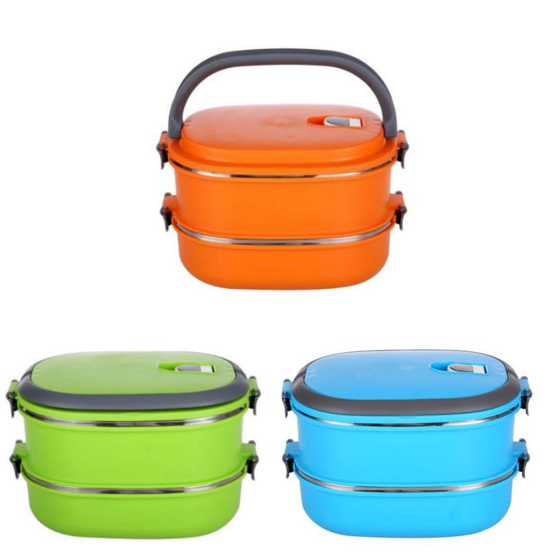 קופסת אוכל תרמית כפולה 1.8 ליטר, לשמירת טמפרטורת האוכל. 
2 קומות. 
ידית נשיאה. 