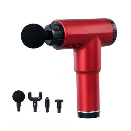 מכשיר עיסוי עוצמתי נטען משופר בצורת אקדח. 
ארבע ראשים שונים לעיסוי באזורי הגוף.