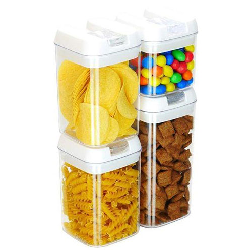 סטים של קופסאות אכסון עם סוגר ואקום.
מארז 4 קופסאות במידות שונות:
1 קופסא בקיבולת 500 מ"ל,
2 קופסאות בקיבולת 800 מ"ל,
1 קופסא בקיבולת 1200 מ"ל. 