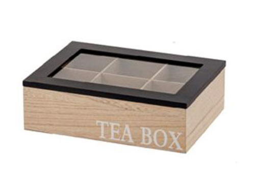 קופסה תה  אלגנטית 6 תאים 8x16x24 ס