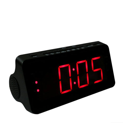 שעון מעורר חשמלי עם רדיו.
תצוגה גדולה. 