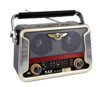 מיוזיק בוקס בעיצוב רטרו BT.
רדיו AM/FM.
קורא כרטיסי זכרון.
נטען על ידי חשמל. 