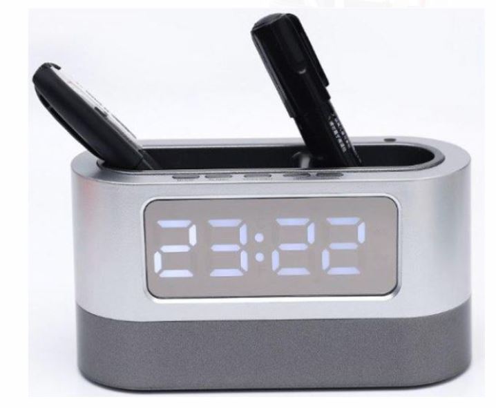 מעמד לעטים + שעון דיגטלי.