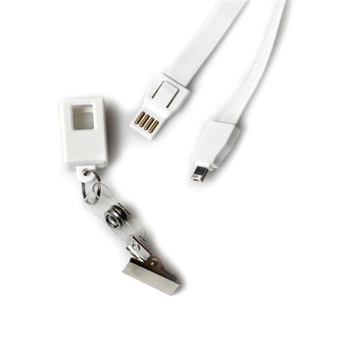 כבל הטענת טלפונים ניידים מעוצב בצורת רצועת תג עובד שבצידו האחד כניסת יו אס בי למחשב ובצידו השני ראש משולב להטענה. 
המוצר כולל גם תפס תנין לכרטיס עובד. 
מתאים למכשירי אנדרואיד ואייפון.
ניתן לחבר גם מתאם TYPE C
