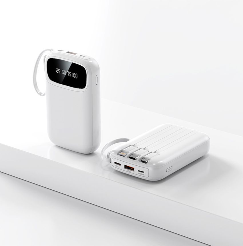 מטען אלחוטי 10000mah כבלים מובנים. 