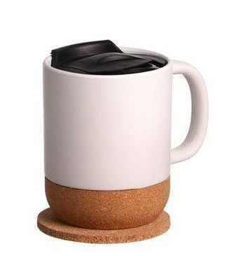 כוס קראמית משולבת עם שעם. 
קיבולת 380 מ