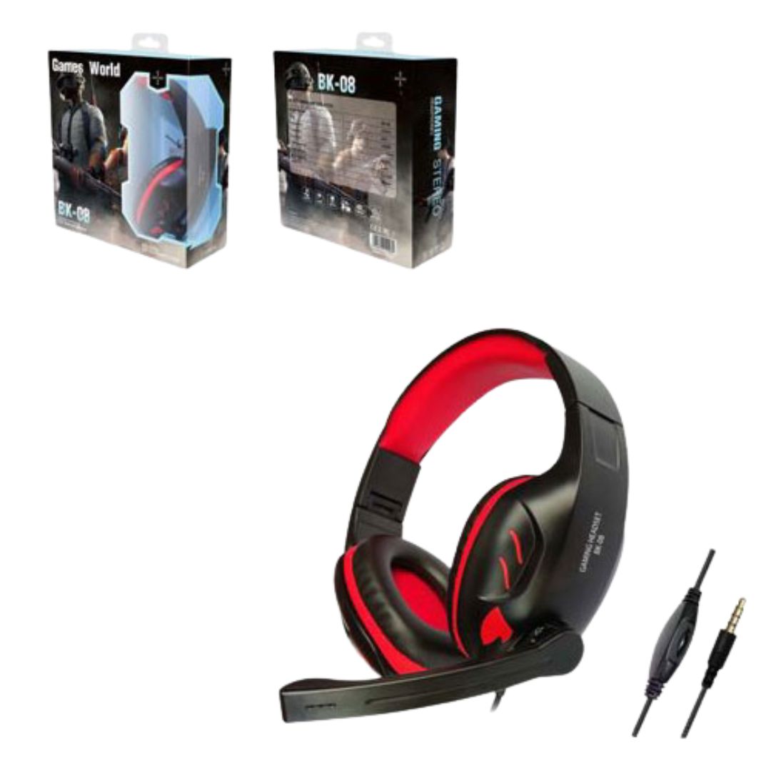 אוזניות גיימינג בעיצוב נוח, סאונד עוצמתי ומיקרופון מתכוונן לתקשורת חלקה במהלך משחקים מרובי משתתפים.