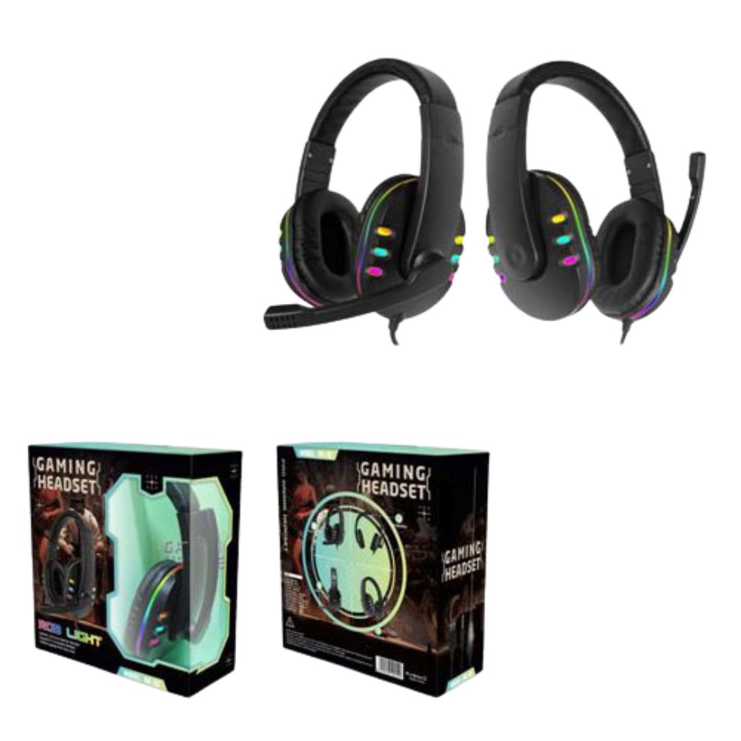 אוזניות גיימינג כולל מיקרופון.
תאורת RGB מרהיבה וסאונד היקפי מדויק לחוויית גיימינג סוחפת.