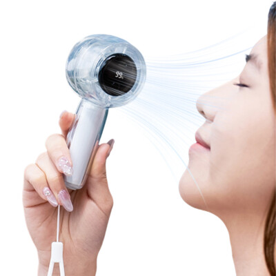 מאוורר יד נטען צג לד.