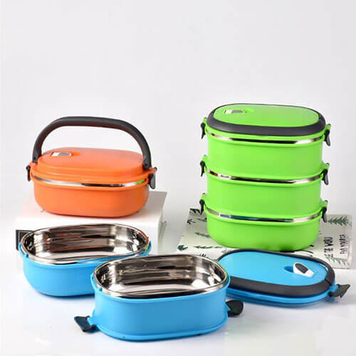 lunch box - קופסת אוכל תרמית 3 קומות 20×18.5 ס