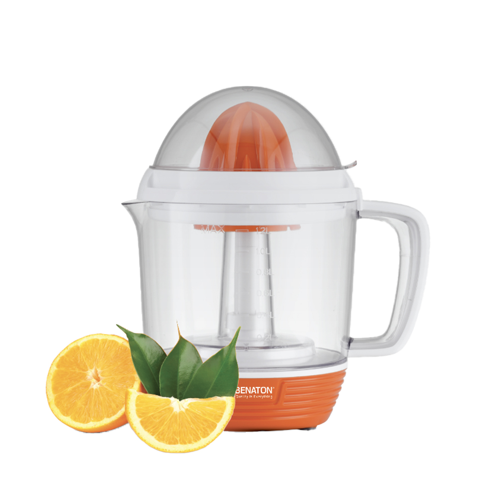 מסחטת תפוזים חשמלית. 
מסחטה בהספק 40W נפח 1.2 ליטר, עם שני קונוסים לתפוזים ולימונים. 
סיבוב דו־כווני, מסננת רכיבי פרי, מיכל נשלף, מכסה הגנה וידית אחיזה נוחה.