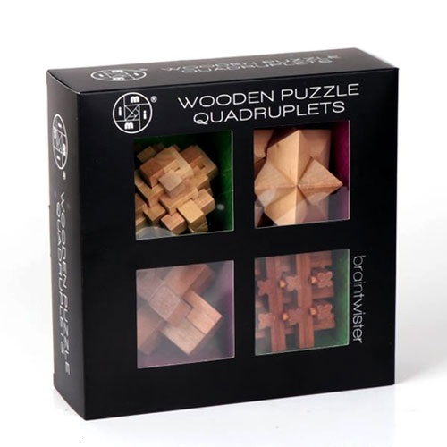 סט משחקים 1x4 משולב משחקי עץ שונים לפירוק והרכבה. גודל כל קובייה 8 ס