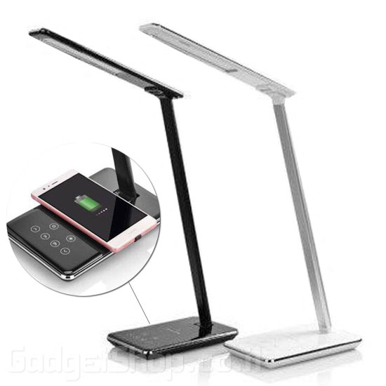 ספוט - מנורה שולחנית מעוצבת עם משטח טעינה אלחוטי 5W, התומך בטכנולוגיה QI.
יציאת USB לטעינה נוספת.
תאורת לד בעלת מצבי תאורה משתנים. 
מידות: 35x12x18 ס