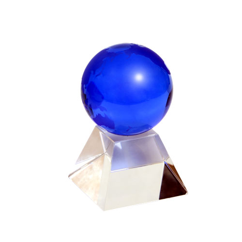מעמד קריסטל גלובוס כחול, קוטר 8 ס